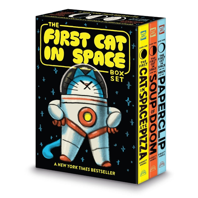 The First Cat in Space 3-Book Box Set: A Graphic Novel Collection: The First Cat in Space Ate Pizza, the First Cat in Space and the Soup of Doom, the Firs (First Cat in Space)