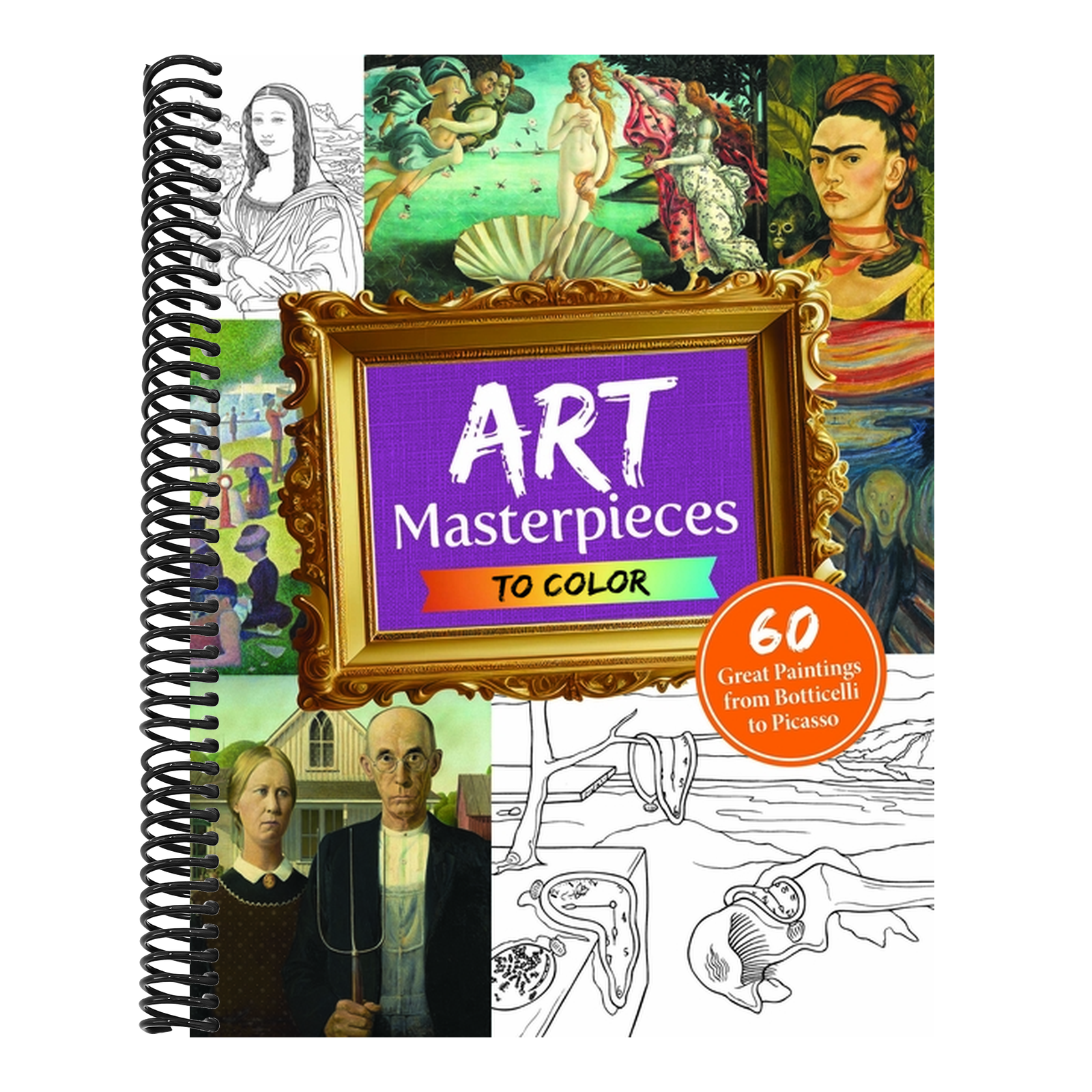 Art Masterpieces to Color: 60 Great Paintings from Botticelli to Picasso