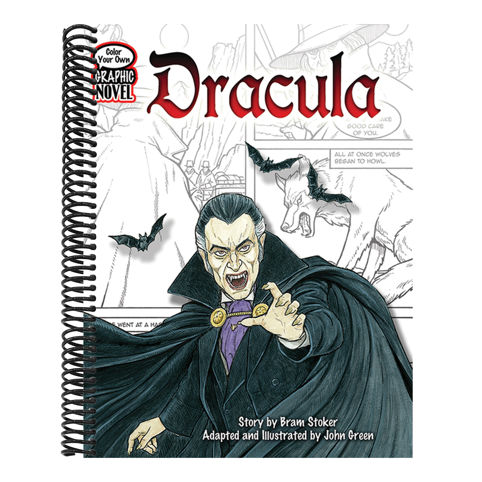 Color Your Own Graphic Novel: Dracula (Green)