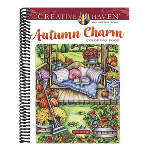 Creative Haven Autumn Charm Coloring Book