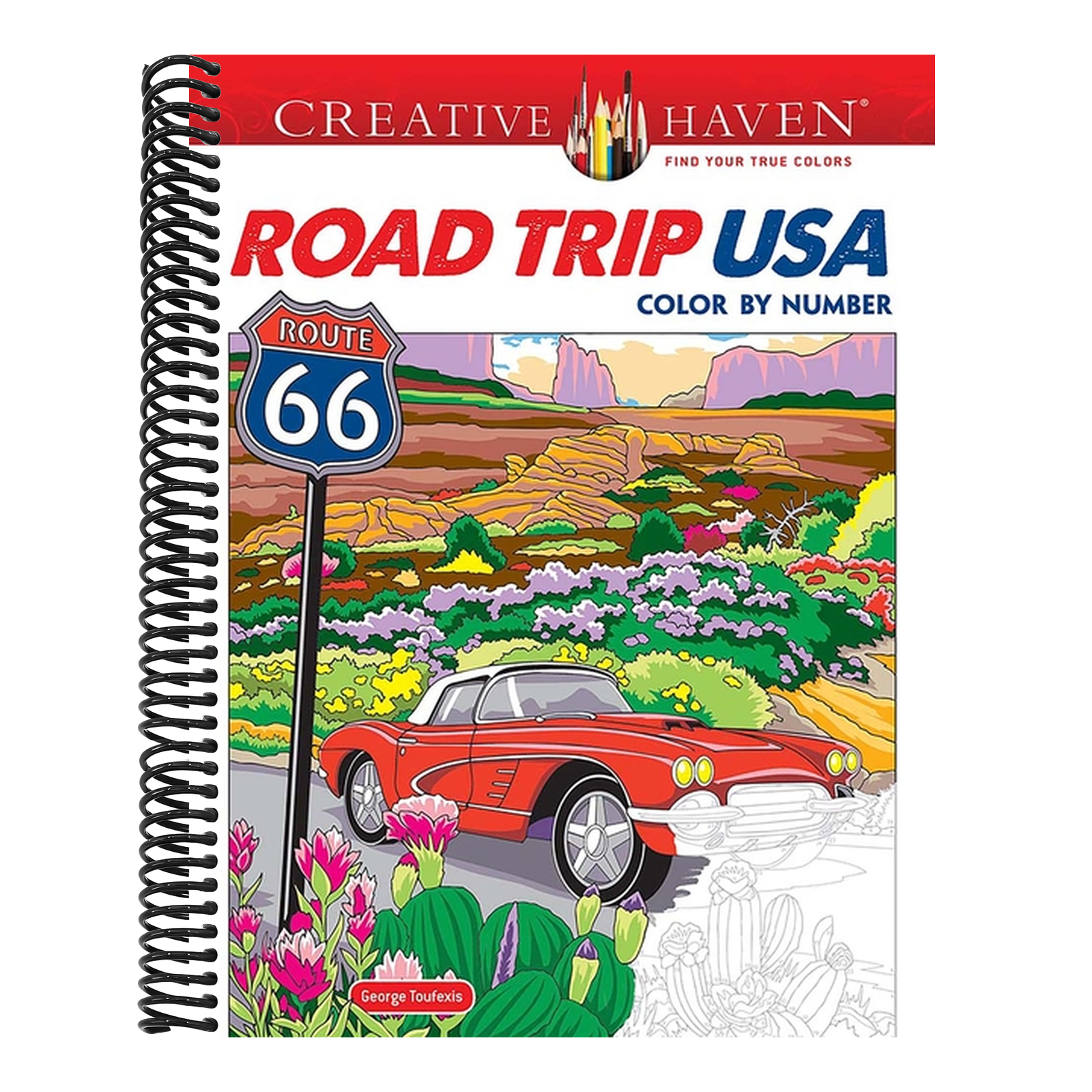 Creative Haven Road Trip USA Color by Number