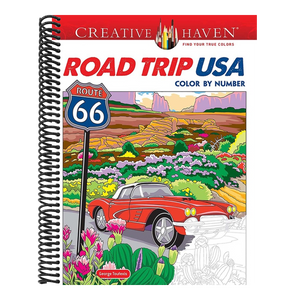 Creative Haven Road Trip USA Color by Number