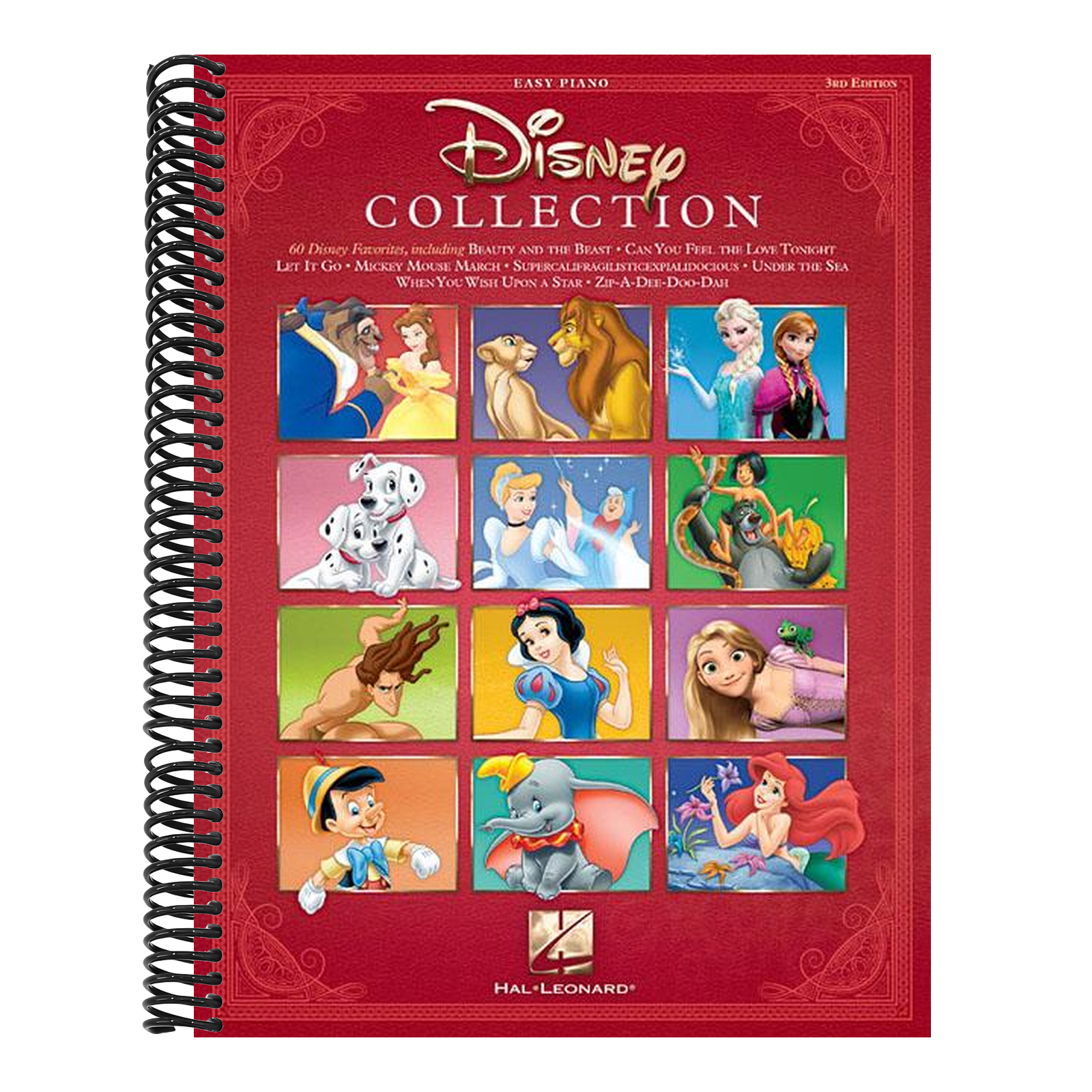 The Disney Collection - Easy Piano Series 60 Classic Songs from Disney Movies Beginner-Friendly Sheet Music and Lyrics (Revised)