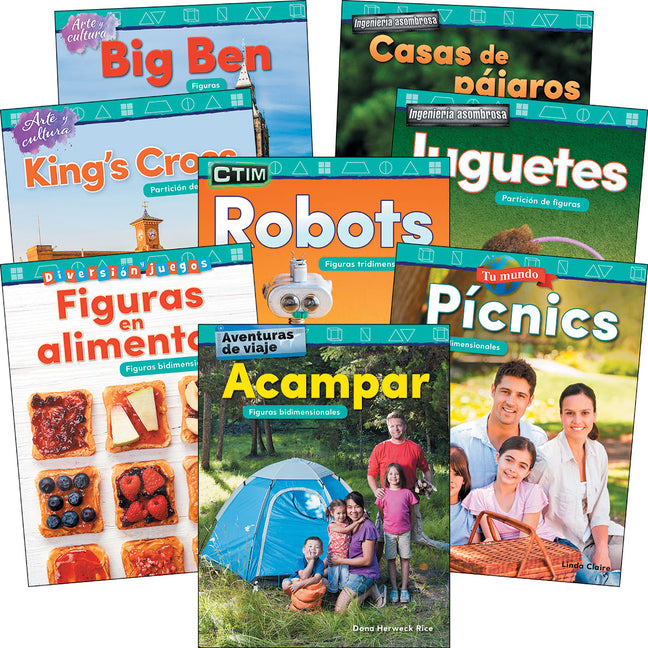 Geometry Grades K-1 Spanish: 8-Book Set (Mathematics in the Real World) (1ST ed.)
