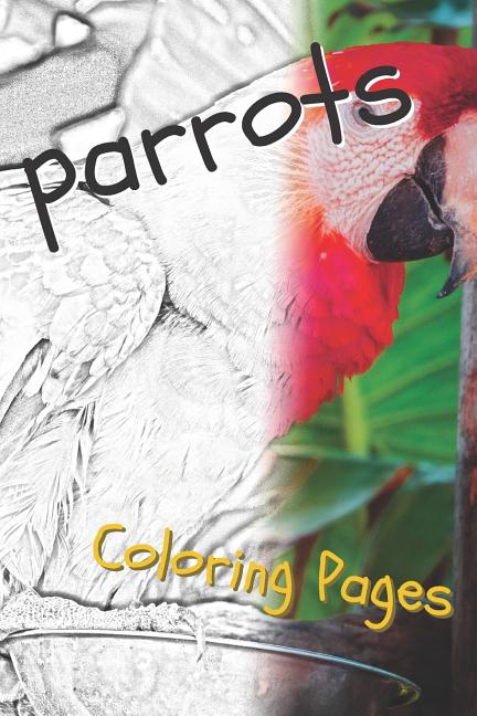 Parrot Coloring Pages: Beautiful Parrots Drawings for Kids and for Adults Relaxation
