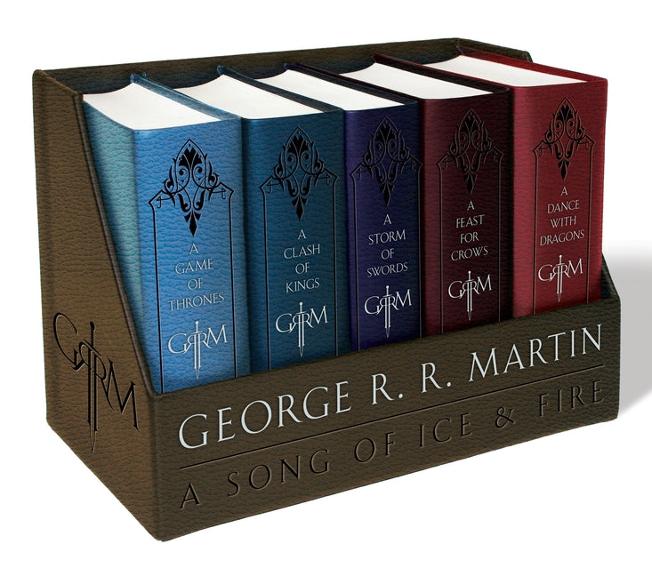 George R. R. Martin's a Game of Thrones Leather-Cloth Boxed Set (Song of Ice Andfire Series): A Game of Thrones, a Clash of Kings, a Storm of Swords, (Song of Ice and Fire)