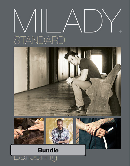 Bundle: Milady Standard Barbering, 6th + Student Workbook + Exam Review (6TH ed.)
