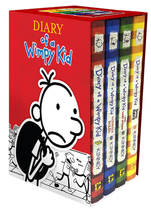 Diary of a Wimpy Kid Box of Books 1-4 Hardcover Gift Set: Diary of a Wimpy Kid, Rodrick Rules, the Last Straw, Dog Days (Diary of a Wimpy Kid)