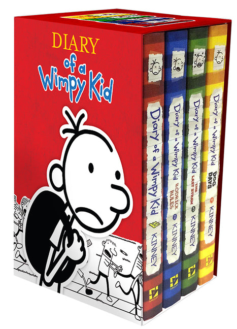 Diary of a Wimpy Kid Box of Books 1-4 Hardcover Gift Set: Diary of a Wimpy Kid, Rodrick Rules, the Last Straw, Dog Days (Diary of a Wimpy Kid)