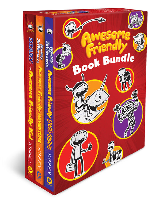 Awesome Friendly 3-Book Hardcover Gift Set: Diary of an Awesome Friendly Kid, Rowley Jefferson's Awesome Friendly Adventure, and Rowley Jefferson's Aw (Awesome Friendly Kid)