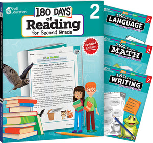 180 Days(tm) Reading, Math, Writing, & Language for Grade 2: 4-Book Set: Practice, Assess, Diagnose (180 Days of Practice) (1ST ed.)