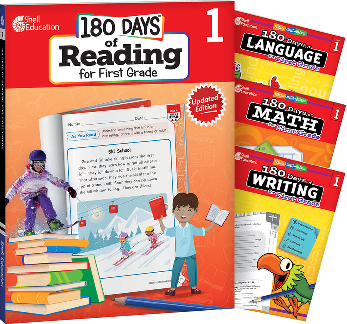 180 Days(tm) Reading, Math, Writing, & Language for Grade 1: 4-Book Set: Practice, Assess, Diagnose (180 Days of Practice) (1ST ed.)