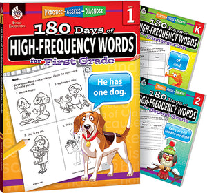 180 Days(tm) High Frequency Words for K-2, 3-Book Set: Practice, Assess, Diagnose (180 Days of Practice) (1ST ed.)