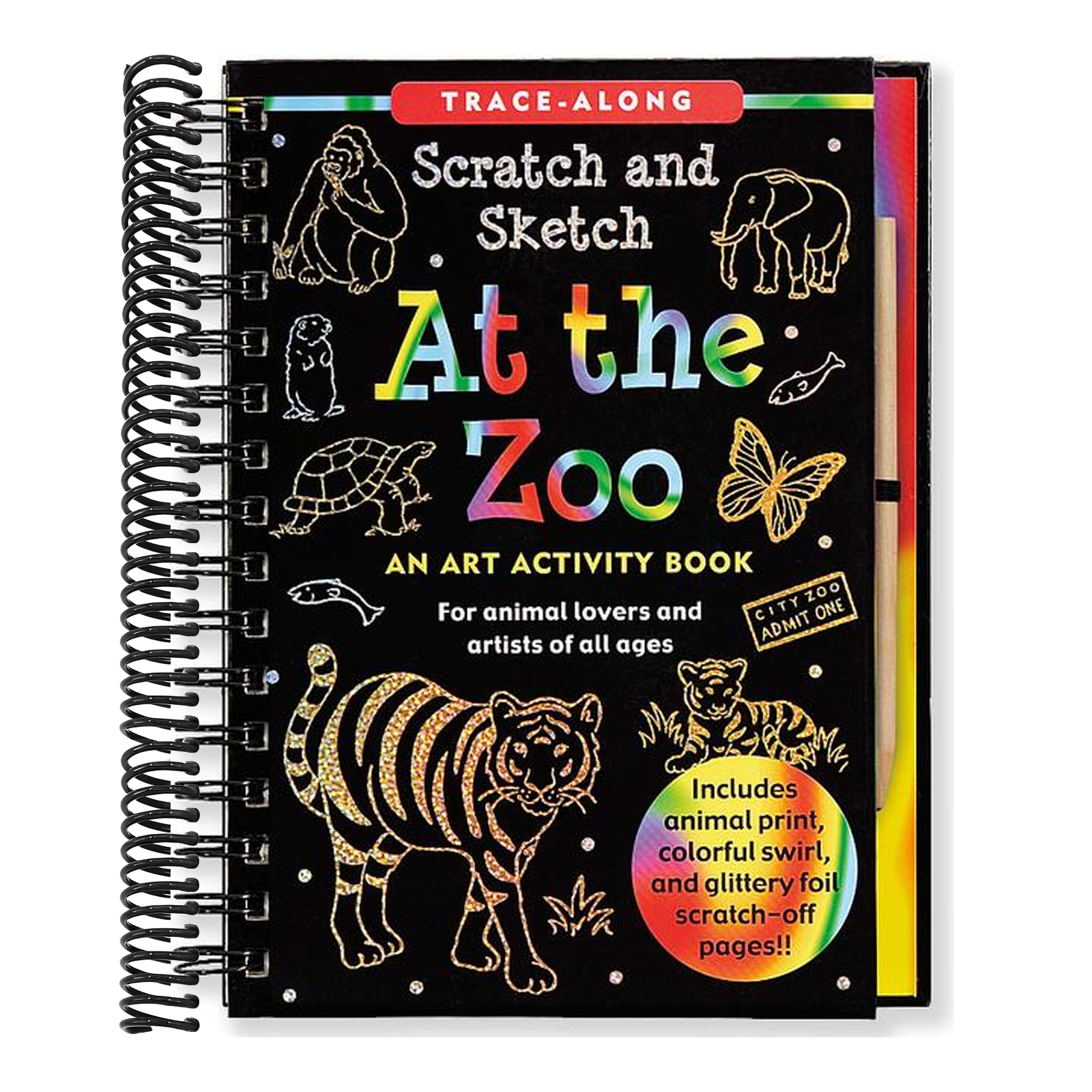 Scratch & Sketch at the Zoo (Trace-Along) [With Wooden Stylus]