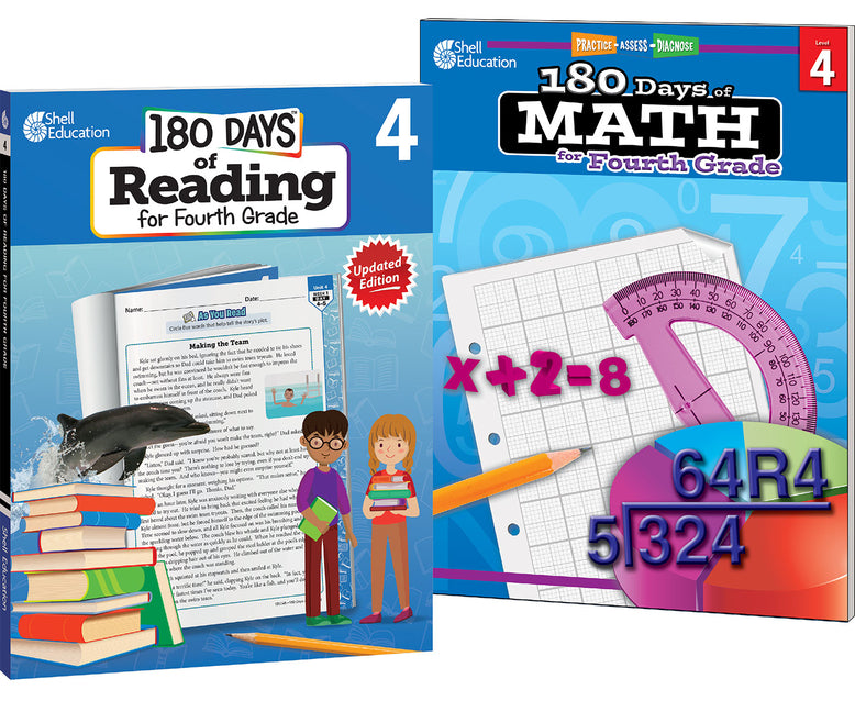 180 Days(tm) Reading & Math for Grade 4: 2-Book Set: Practice, Assess, Diagnose (180 Days of Practice) (1ST ed.)