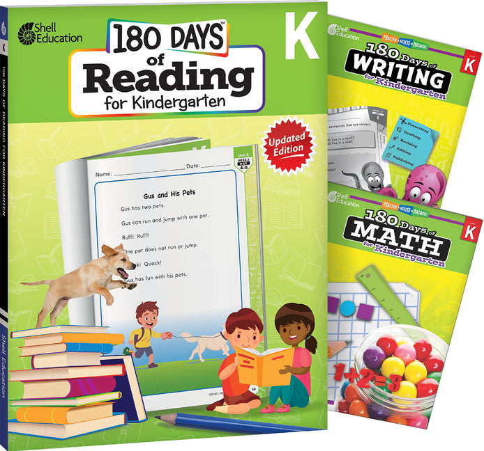 180 Days(tm) Reading, Writing and Math for Grade K: 3-Book Set: Practice, Assess, Diagnose (180 Days of Practice) (1ST ed.)