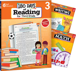 180 Days(tm) Reading, Writing and Math for Grade 3: 3-Book Set: Practice, Assess, Diagnose (180 Days of Practice) (1ST ed.)