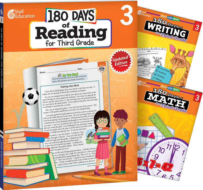 180 Days(tm) Reading, Writing and Math for Grade 3: 3-Book Set: Practice, Assess, Diagnose (180 Days of Practice) (1ST ed.)
