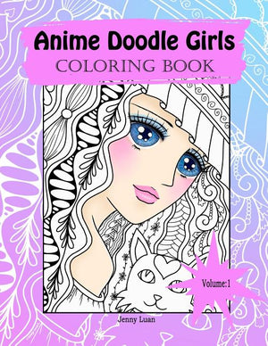 Anime Doodle Girls: Coloring Book