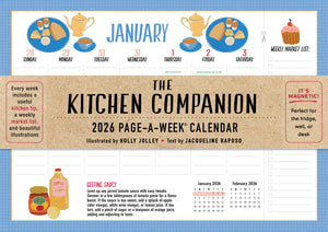 Kitchen Companion Page-A-Week Calendar 2026: It's Magnetic! Perfect for the Fridge, Wall, or Desk
