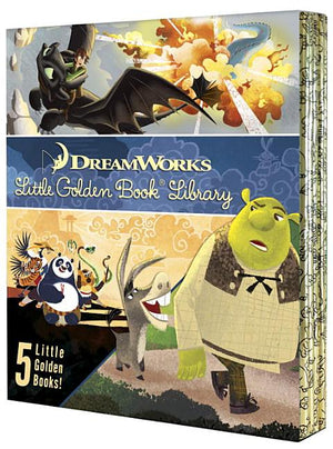 DreamWorks Little Golden Book Library 5-Book Boxed Set: How to Train Your Dragon; Kung Fu Panda; Madagascar; Puss in Boots; Shrek (Little Golden Book)