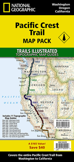 Pacific Crest Trail [Map Pack Bundle] (National Geographic Trails Illustrated Map) (2026TH ed.)
