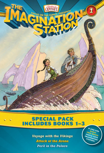 Imagination Station Books 3-Pack: Voyage with the Vikings / Attack at the Arena / Peril in the Palace (Imagination Station Books)