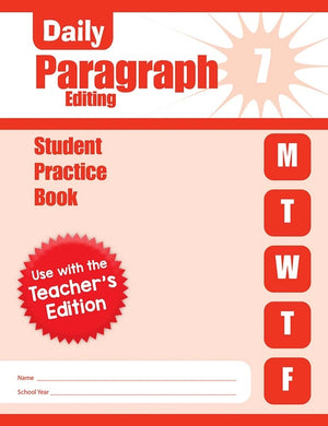 Daily Paragraph Editing, Grade 7 - Student Workbook (5-Pack) (Daily Paragraph Editing)