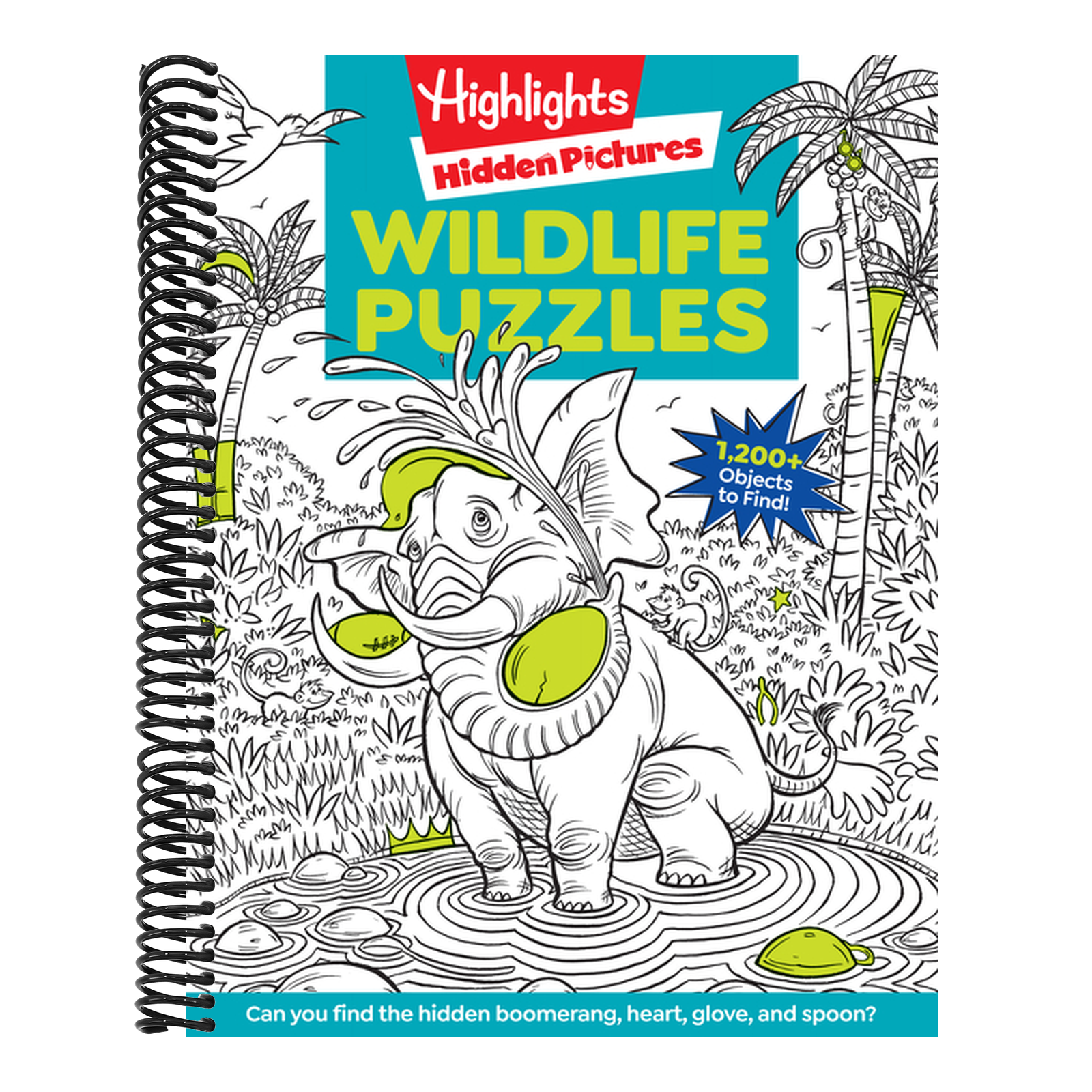 Wildlife Puzzles: Wildlife-Themed Hidden Pictures Puzzles for Kids 6 and Up, Search and Find Over 1,200 Hidden Objects in This Highlights Activity Boo