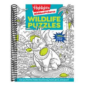 Wildlife Puzzles: Wildlife-Themed Hidden Pictures Puzzles for Kids 6 and Up, Search and Find Over 1,200 Hidden Objects in This Highlights Activity Boo