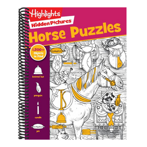 Horse Puzzles: Over 100 Search and Find Puzzles, Barns, Stables and Riding Adventures, Horse-Themed Hidden Pictures Activity Book for Kids 6 and Up