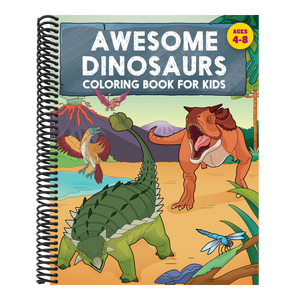 Awesome Dinosaurs Coloring Book for Kids: Ages 4-8