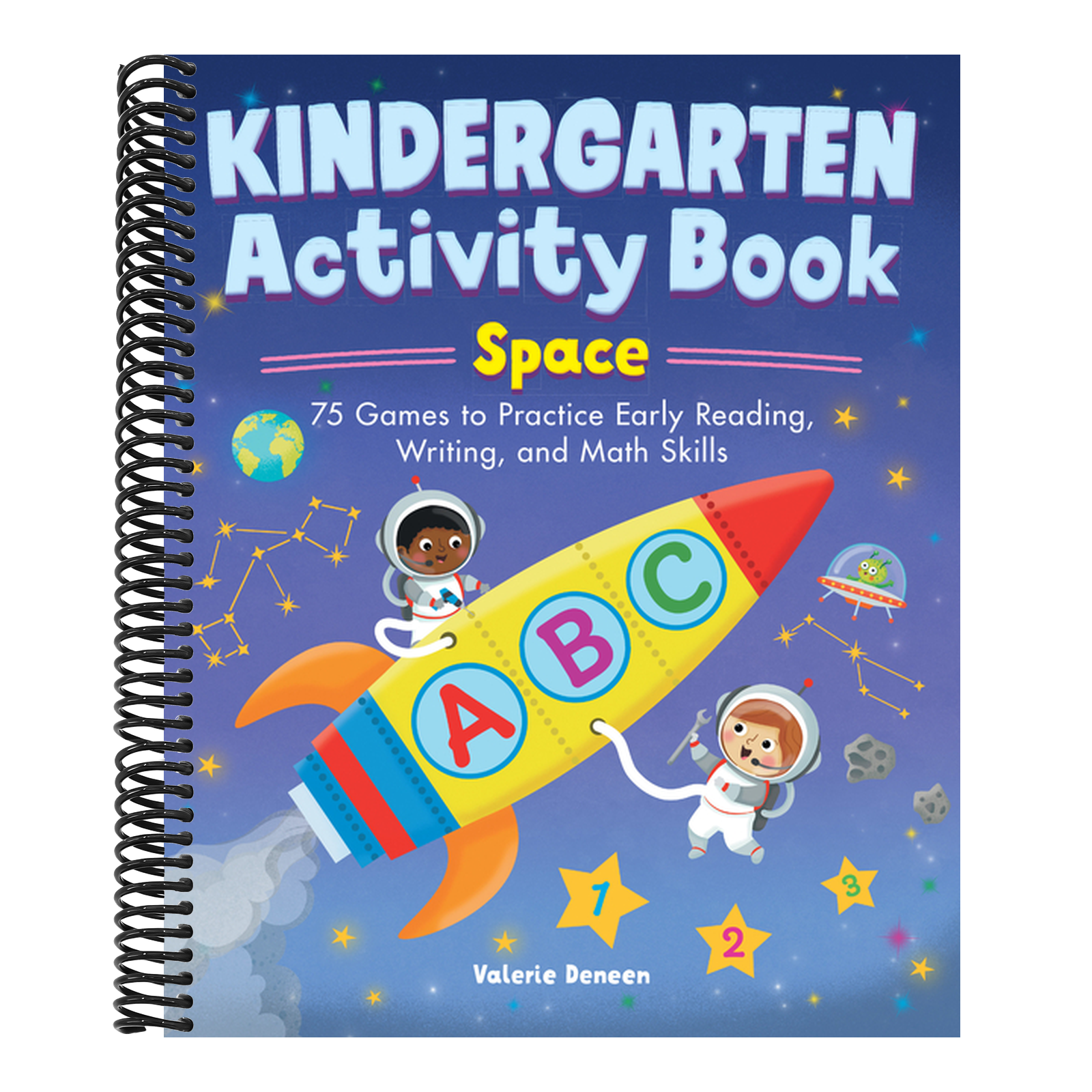 Kindergarten Activity Book: Space: 75 Games to Practice Early Reading, Writing, and Math Skills
