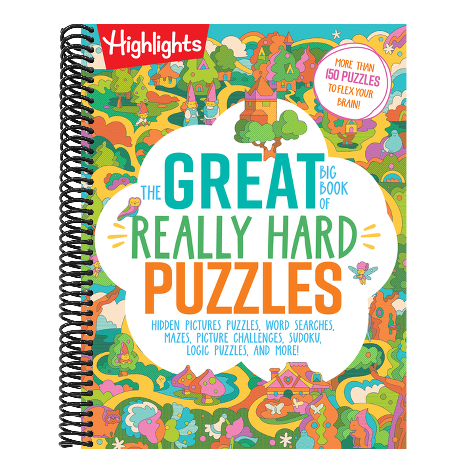 The Great Big Book of Really Hard Puzzles: 256 Pages of Mind-Twisting Mazes, Logic Games and Hidden Pictures Puzzles, Highlights Activity Book for Kids Ag