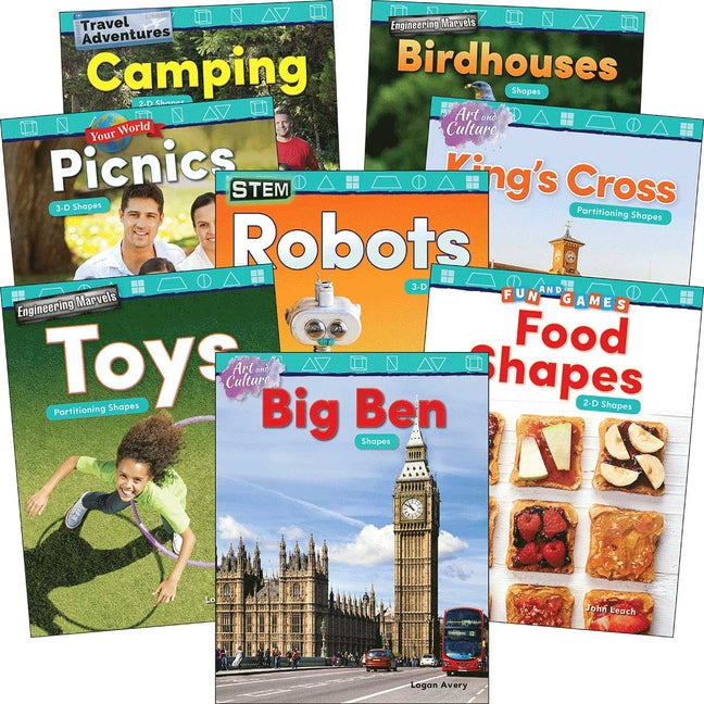 Geometry: Grades K-1 (8-Book Set) (Mathematics in the Real World) (1ST ed.)