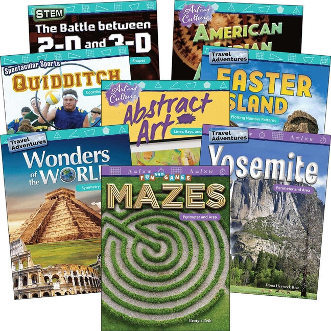 Geometry: Grades 4-5 (8-Book Set) (Mathematics in the Real World) (1ST ed.)