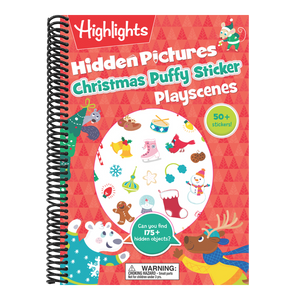 Christmas Hidden Pictures Puffy Sticker Playscenes: Christmas Activity Book with Over 50 Puffy Stickers, Festive Games and Hidden Pictures Puzzles for