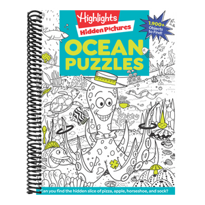 Ocean Puzzles: Over 100 Ocean-Themed Search and Find Puzzles for Kids 6 and Over, Featuring Sea Creatures, Marine Animals, Underwater Scenes and Over