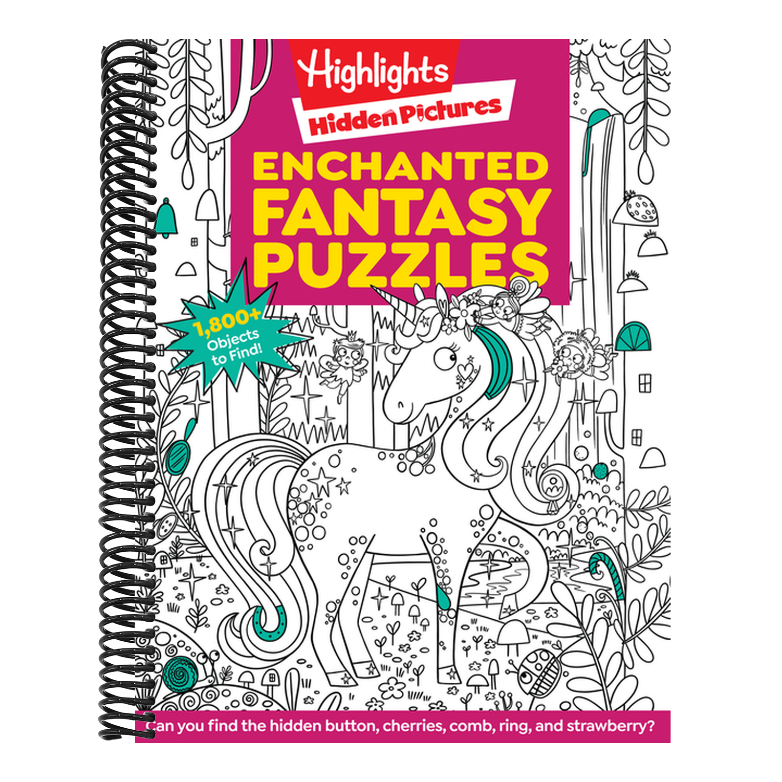 Enchanted Fantasy Puzzles: Find Over 1,800 Hidden Objects Within This Fairy Tale Puzzle Book with Dragons, Fairies and Magical Creatures