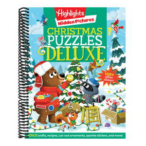 Christmas Puzzles Deluxe: Holiday-Themed Activity Book with Christmas Puzzles and Creative Crafts, Christmas Gift for Kids Ages 4-8