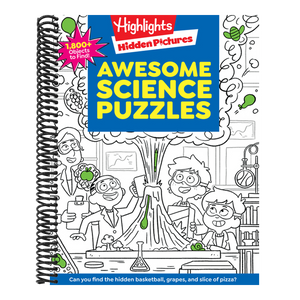 Awesome Science Puzzles: Find and Seek 100+ Science Hidden Picture Puzzles for Kids 6+, Highlights Puzzle Book for Kids