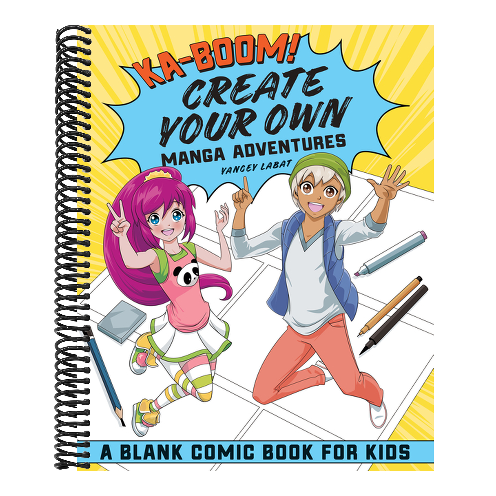 Ka-Boom! Create Your Own Manga Adventures: Blank Comic Book for Kids