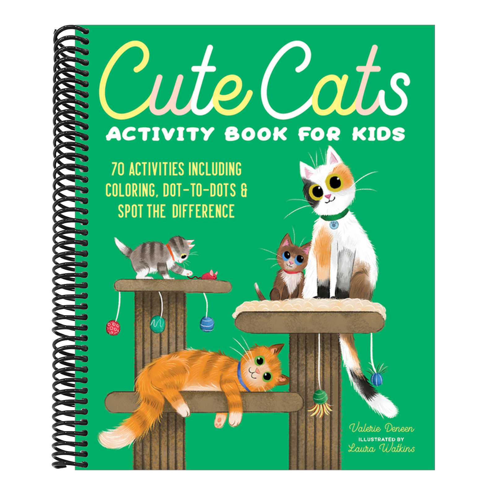 Cute Cats Activity Book for Kids: 70 Activities Including Coloring, Dot-To-Dots & Spot the Difference