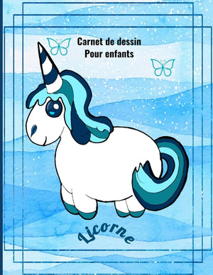 Carnet de dessin pour enfants Licorne: Bloc à dessin: Carnet de dessin pour enfants Licorne, grande taille. 8.5x11 inches 110 pages110 pages blanches