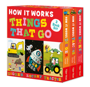 How It Works: Things That Go 3-Book Boxed Set: Digger; Rocket; Tractor (How It Works)