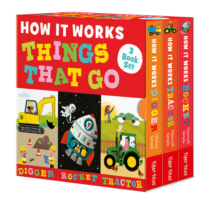 How It Works: Things That Go 3-Book Boxed Set: Digger; Rocket; Tractor (How It Works)