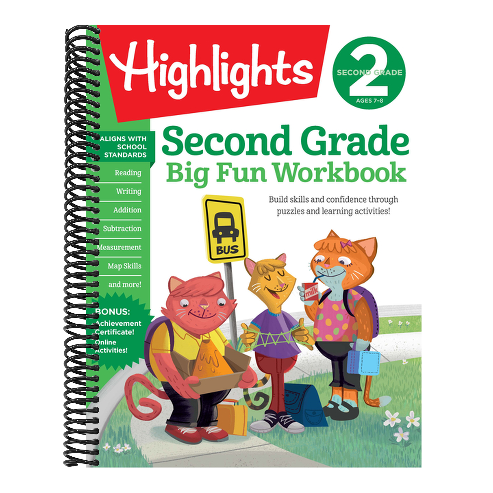 Second Grade Big Fun Workbook: Second Grade Curriculum Workbook for Kids, Practice Math, Reading, Writing, Spelling, Science and More
