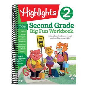 Second Grade Big Fun Workbook: Second Grade Curriculum Workbook for Kids, Practice Math, Reading, Writing, Spelling, Science and More