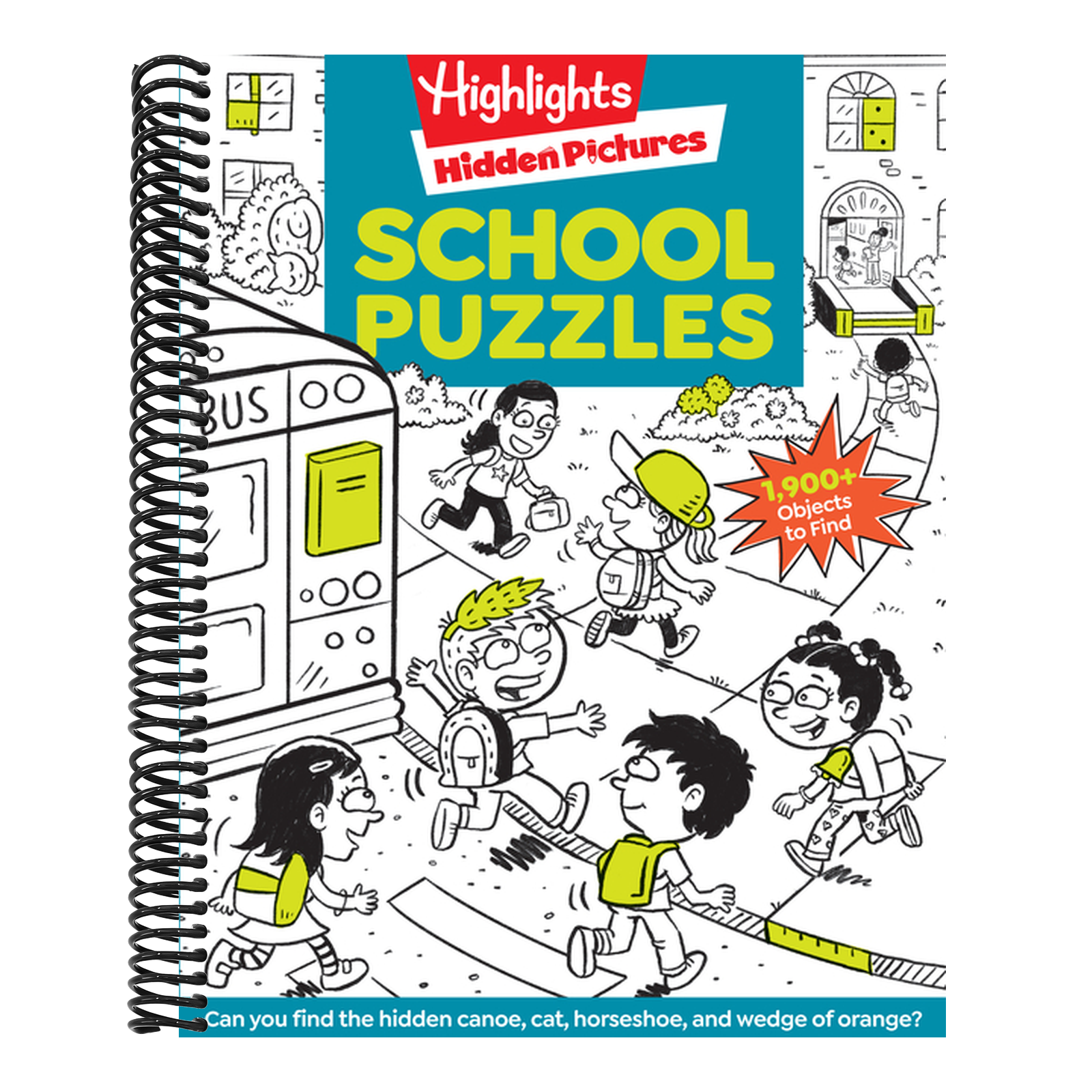 School Puzzles: Activity Book for Kids 6 and Up with Over 100 Puzzles Featuring Classrooms, Field Trips and More, Search and Find Over 1,900 Hidden Ob