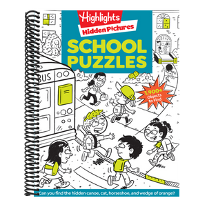 School Puzzles: Activity Book for Kids 6 and Up with Over 100 Puzzles Featuring Classrooms, Field Trips and More, Search and Find Over 1,900 Hidden Ob